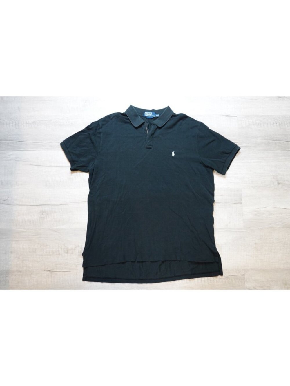 Vintage Polo Ralph Lauren Shirt Mens XL Custom Fit Black 1/4 Zip Up White Pony